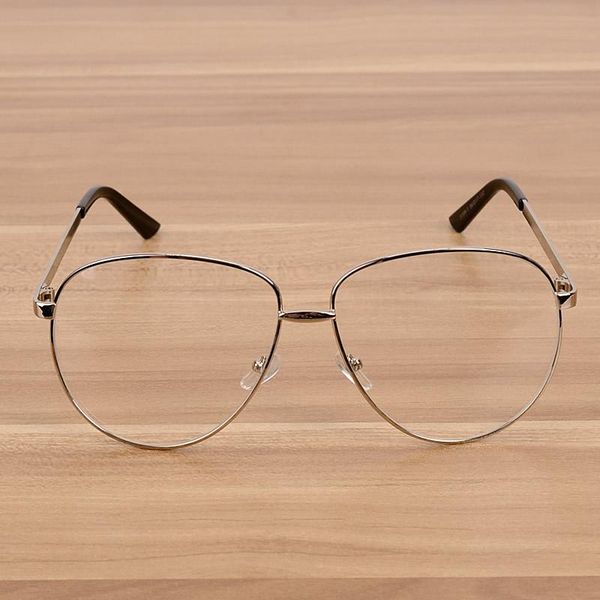 women and men's big frame metal glasses brand designer trendy optical frames female lady fashion goggles cool alloy spectacles sunglass, Black
women and men's big frame metal glasses brand designer trendy optical frames female lady fashion goggles cool alloy spectacles sunglass, Black