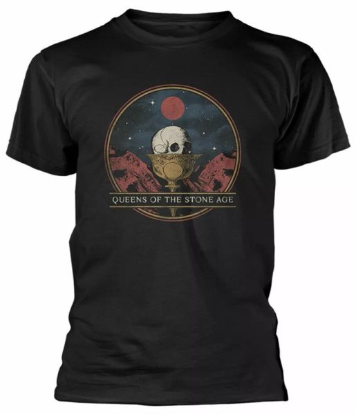 official queens of the stone age t shirt chalice black classic rock metal band, White;black
official queens of the stone age t shirt chalice black classic rock metal band, White;black