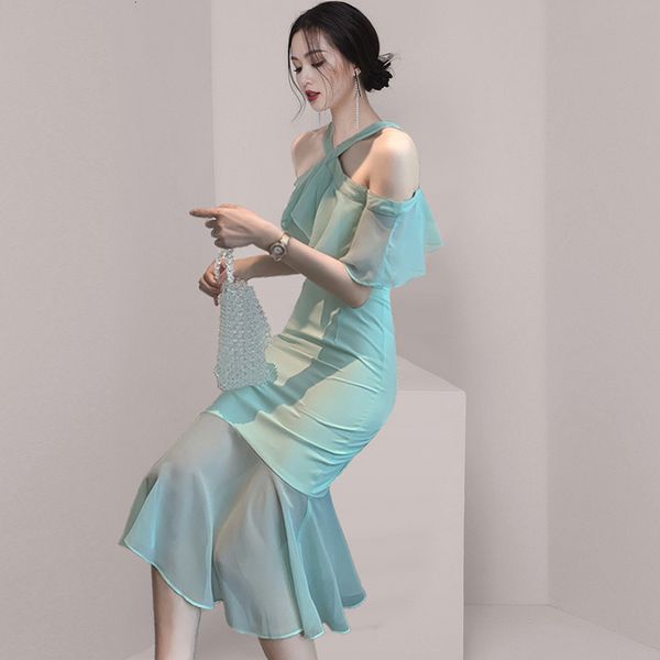 casual dresses women ruffles off the shoulder halter high-end elegant summer office bandage party mermaid vestidos kgdz, Black;gray
casual dresses women ruffles off the shoulder halter high-end elegant summer office bandage party mermaid vestidos kgdz, Black;gray