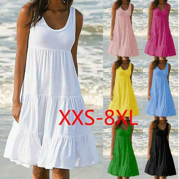 new women's fashion spring and summer solid color cotton round neck sleeveless dress party beach dresses casual loose a-line skirt ladi, Black
new women's fashion spring and summer solid color cotton round neck sleeveless dress party beach dresses casual loose a-line skirt ladi, Black