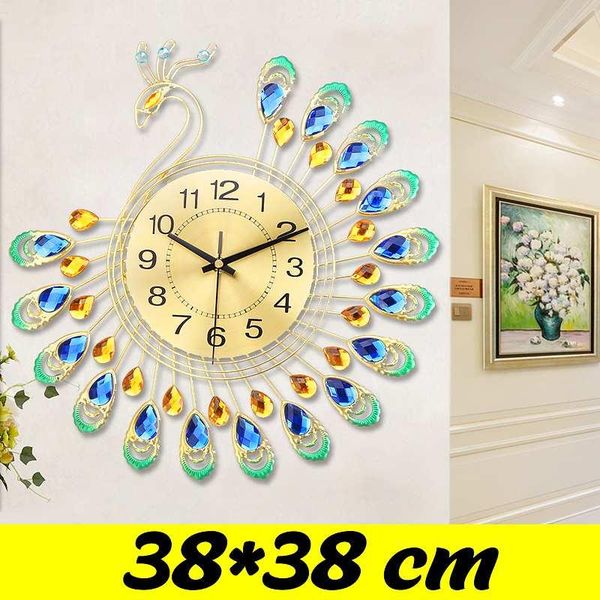 wall clocks metal modern clock large 3d peacock shape gold diamond silent for home living room decor kitchen 38x38cm
wall clocks metal modern clock large 3d peacock shape gold diamond silent for home living room decor kitchen 38x38cm