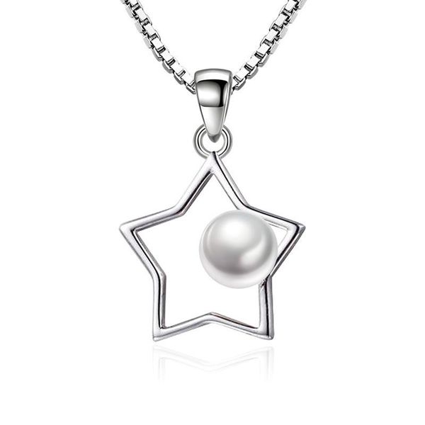 sterling silver hollow five-pointed star imitation pearl pendant neckace for women gift match 45cm box chain chains
sterling silver hollow five-pointed star imitation pearl pendant neckace for women gift match 45cm box chain chains