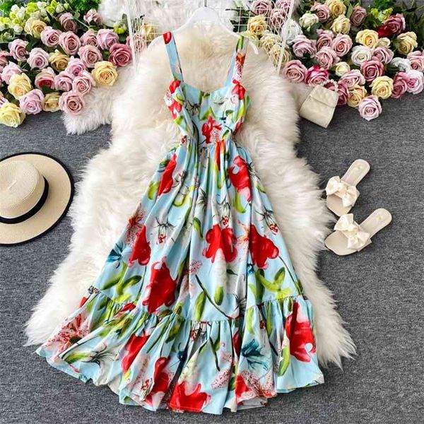 summer designer spaghetti strap pleated dresses women flower print long beach dress vestdio 210602, Black;gray
summer designer spaghetti strap pleated dresses women flower print long beach dress vestdio 210602, Black;gray