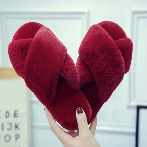 slippers ladies warm fluffy plush comfortable faux fur cross indoor floor cozy soft shoes flat furry slide, Black
slippers ladies warm fluffy plush comfortable faux fur cross indoor floor cozy soft shoes flat furry slide, Black