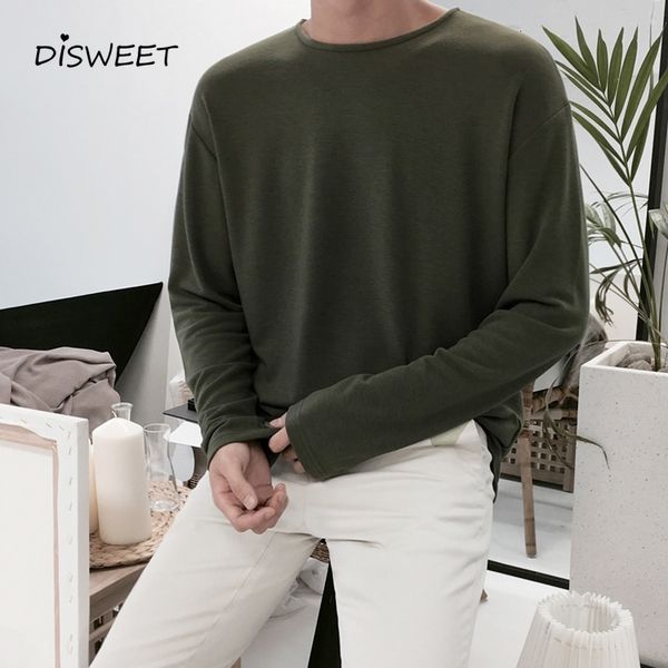 t shirt solid round neck long sleeve t-shirt men simple loose fall tees man, White;black
t shirt solid round neck long sleeve t-shirt men simple loose fall tees man, White;black