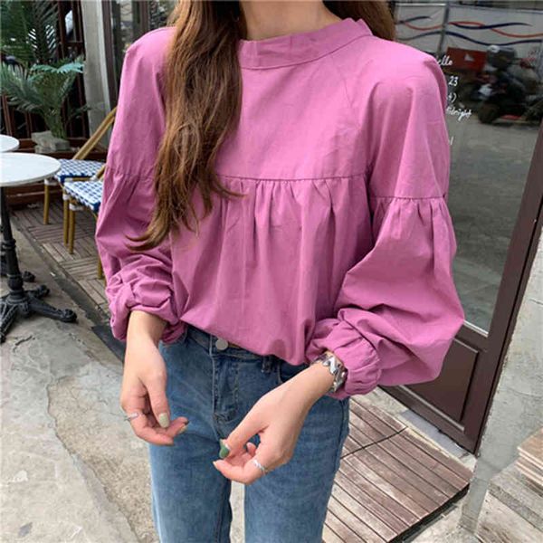 women's blouses & shirts arrival spring autumn women long sleeve o-neck loose casual shirts back lacing bow ladies cute blo, White
women's blouses & shirts arrival spring autumn women long sleeve o-neck loose casual shirts back lacing bow ladies cute blo, White