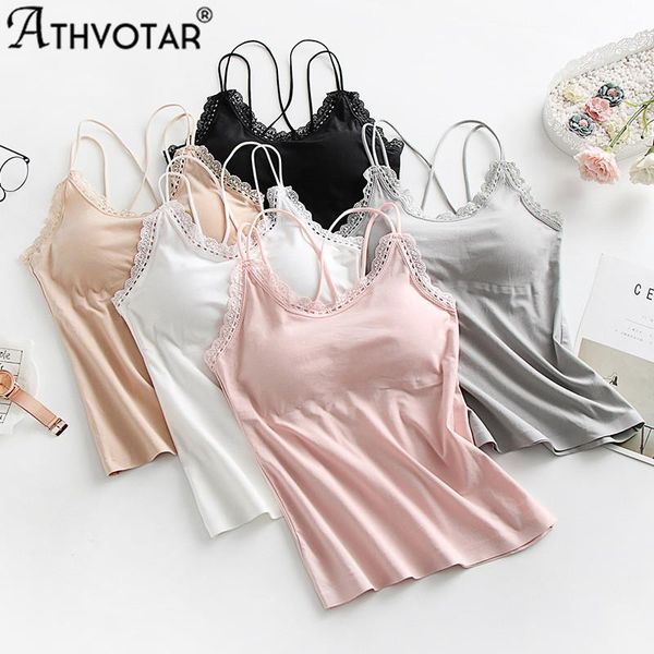 camisoles & tanks athvotar lace crop basic padded beautiful back simple comfortable lingerie cotton lady camisole, Black;white
camisoles & tanks athvotar lace crop basic padded beautiful back simple comfortable lingerie cotton lady camisole, Black;white