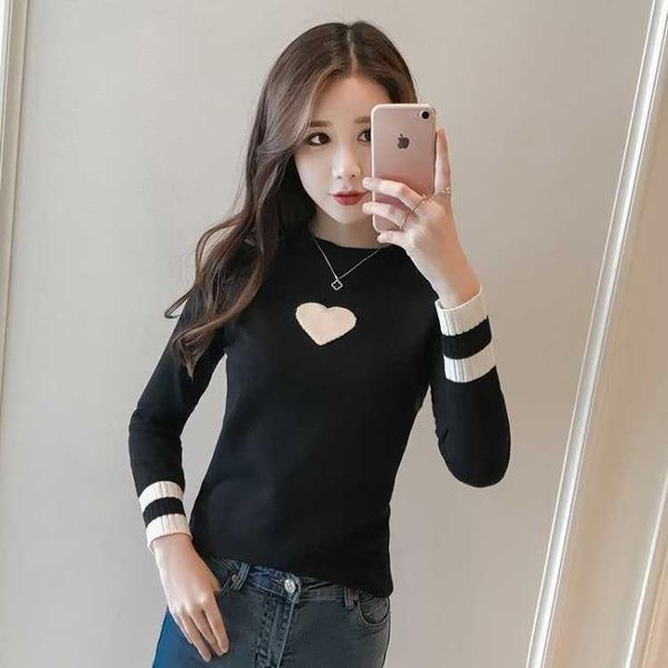 women's sweaters women long sleeve autumn and winter blouse fashion versatile pullover sweater slim round neck lady sweate, White;black
women's sweaters women long sleeve autumn and winter blouse fashion versatile pullover sweater slim round neck lady sweate, White;black
