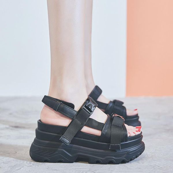 dwayne 2021 summer platform womens sandals hollow leather thick bottom pine cake flat beach, Black
dwayne 2021 summer platform womens sandals hollow leather thick bottom pine cake flat beach, Black