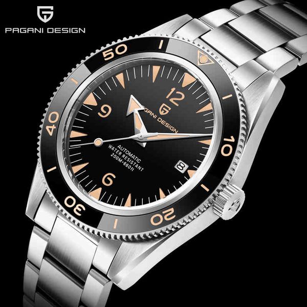 2022 pagani design men's watch new nh35 sports automatic mechanical clock sapphire stainless steel 20 bar relogio masculino, Silver
2022 pagani design men's watch new nh35 sports automatic mechanical clock sapphire stainless steel 20 bar relogio masculino, Silver