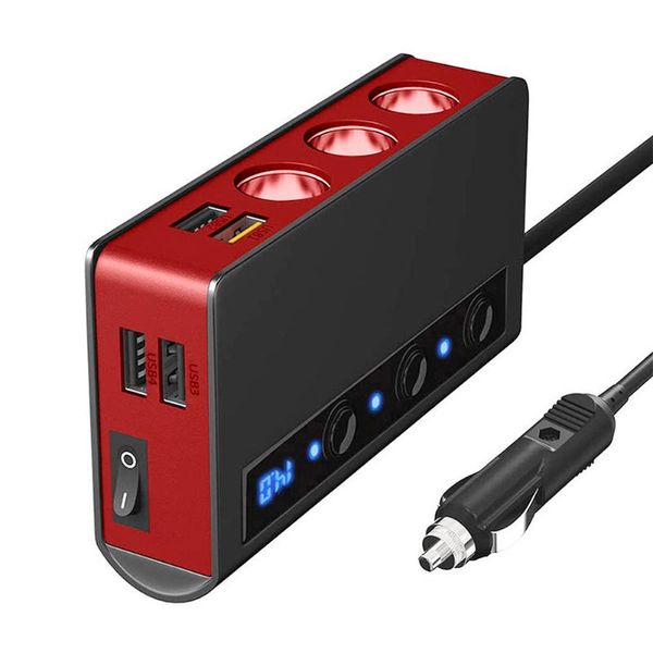 smart home control quick charge 3.0 cigarette lighter splitter 12v/24v 3-socket 180w on-off dc power car with 4-port usb charger
smart home control quick charge 3.0 cigarette lighter splitter 12v/24v 3-socket 180w on-off dc power car with 4-port usb charger