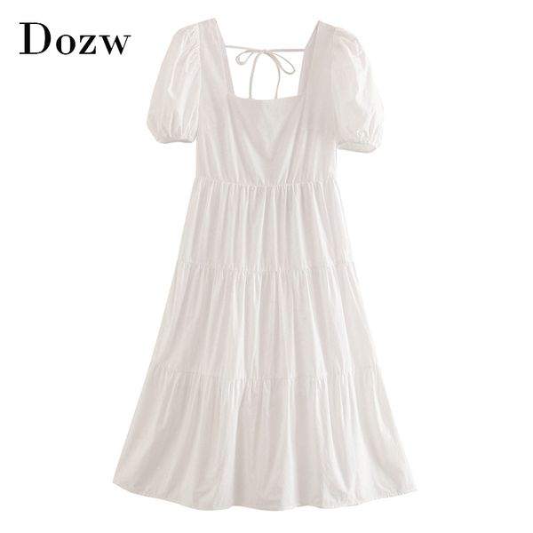 women a line white cotton midi dress bow tie hollow out sweet summer dresses square collar short sleeve casual sundress 210414, Black;gray
women a line white cotton midi dress bow tie hollow out sweet summer dresses square collar short sleeve casual sundress 210414, Black;gray