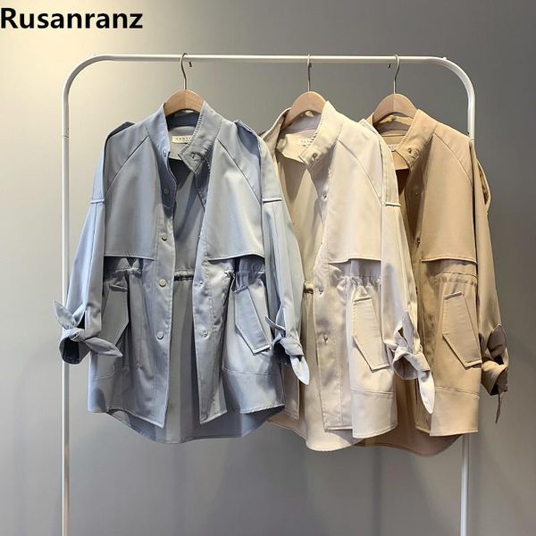 women's trench coats rusanranz 2021 autumn casual coat oversize double breasted vintage washed outwear loose clothing, Tan;black
women's trench coats rusanranz 2021 autumn casual coat oversize double breasted vintage washed outwear loose clothing, Tan;black