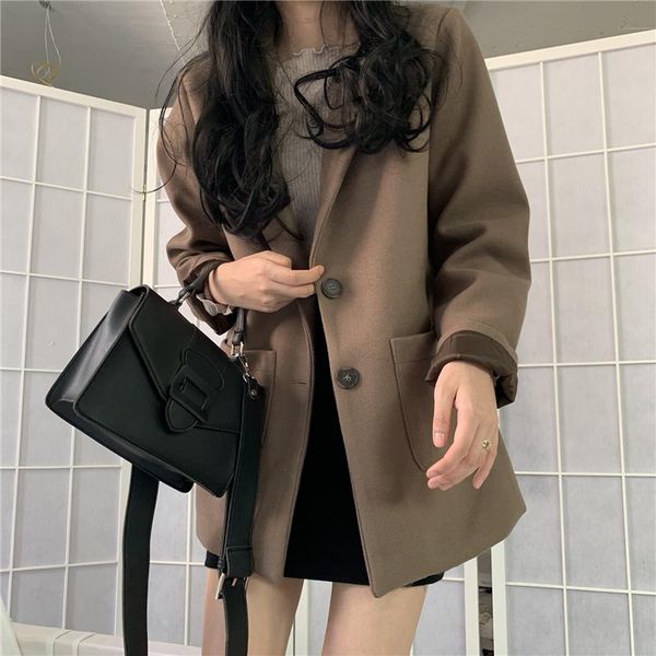women's suits & blazers women wool coat long sleeve autumn winter blends single breasted fashion turn-down collar pockets casual loose, White;black
women's suits & blazers women wool coat long sleeve autumn winter blends single breasted fashion turn-down collar pockets casual loose, White;black