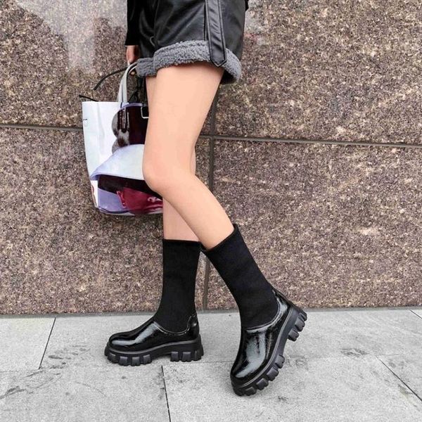 boots autumn winter simple pu flat heel round head solid color fashion atmosphere casual women's keep warm kf55, Black
boots autumn winter simple pu flat heel round head solid color fashion atmosphere casual women's keep warm kf55, Black