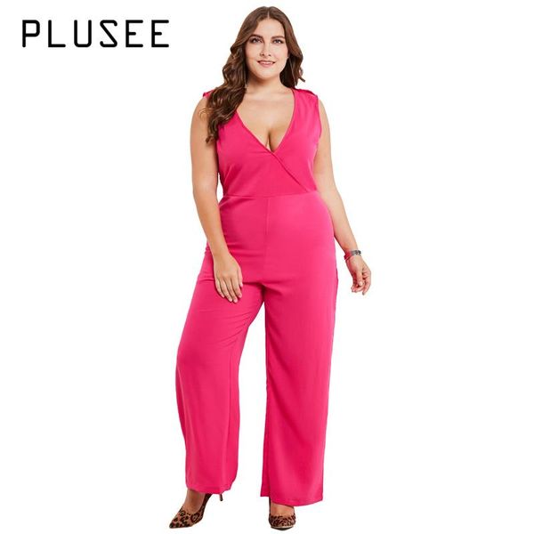 women's jumpsuits & rompers plusee 2021 women plus size fashion v-neck long sleeveless summer jumpsuit rose red bodysuit xl-5xl, Black;white
women's jumpsuits & rompers plusee 2021 women plus size fashion v-neck long sleeveless summer jumpsuit rose red bodysuit xl-5xl, Black;white