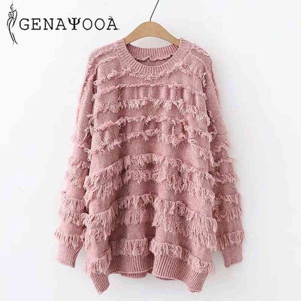 genayooa casual loose pullovers women knitted sweater o neck long sleeve tassel jumper ladies 210417, White;black
genayooa casual loose pullovers women knitted sweater o neck long sleeve tassel jumper ladies 210417, White;black