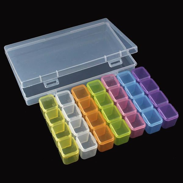 diamond painting 1pc drill box 28 grids colourful jewelry rhinestone embroidery organizer nail crystal plastic storage container
diamond painting 1pc drill box 28 grids colourful jewelry rhinestone embroidery organizer nail crystal plastic storage container