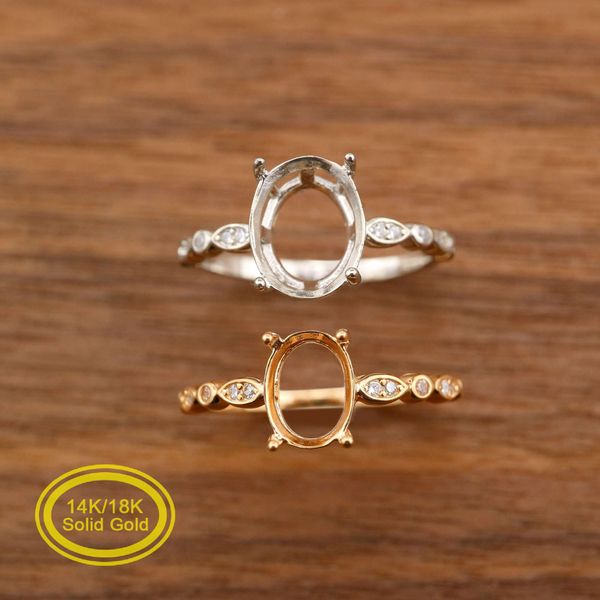 oval prong ring settings solid 14k/18k rose white gold with moissanite accents diy vintage style bezel tray for gemstone 1224058, Blue;slivery
oval prong ring settings solid 14k/18k rose white gold with moissanite accents diy vintage style bezel tray for gemstone 1224058, Blue;slivery