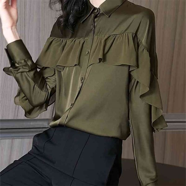 ldyrwqy spring vintage hong kong design shirt acetic acid satin woman office lady nine quarter 210416, White
ldyrwqy spring vintage hong kong design shirt acetic acid satin woman office lady nine quarter 210416, White