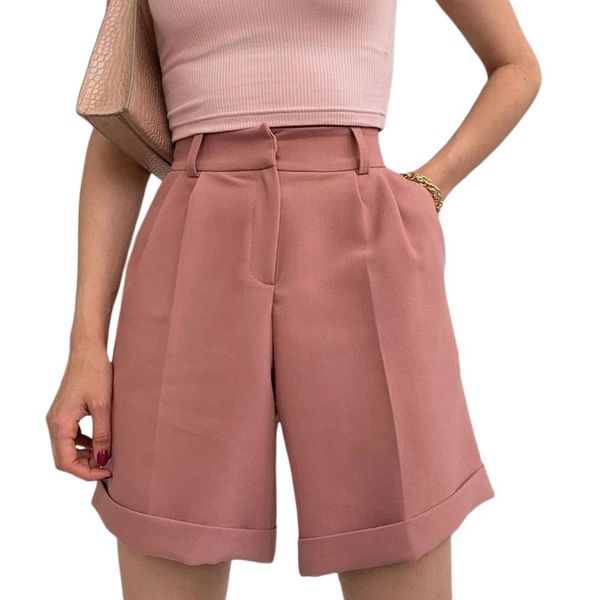 women's shorts fall fashion casual high waist straight leg solid color loose style slim five-point short with pockets, White;black
women's shorts fall fashion casual high waist straight leg solid color loose style slim five-point short with pockets, White;black