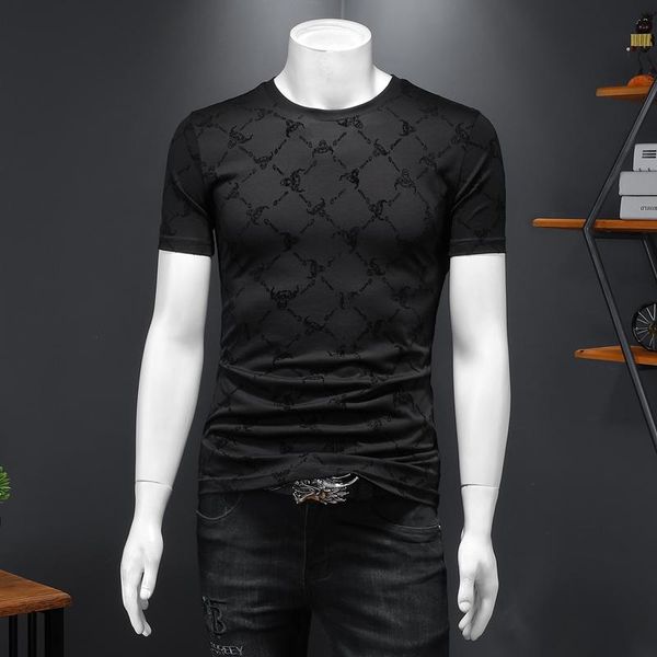 men's t-shirts excellent quality mercerized cotton brand designer argyle pattern tee shirt short sleeve summer clothing 2087, White;black
men's t-shirts excellent quality mercerized cotton brand designer argyle pattern tee shirt short sleeve summer clothing 2087, White;black