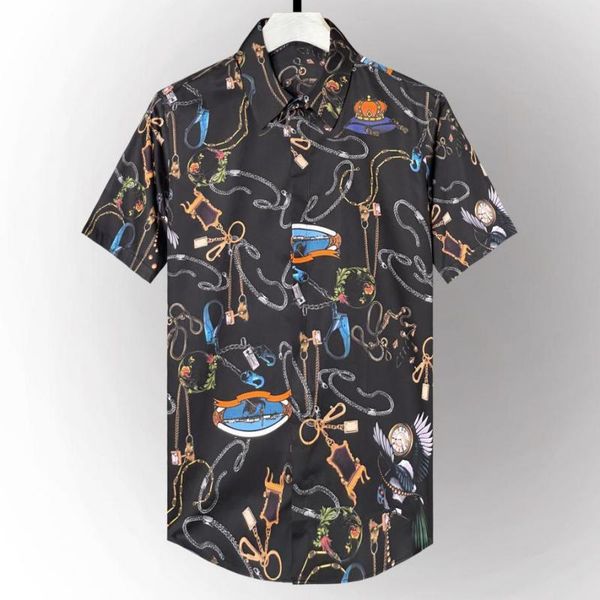 men's casual shirts minglu personality printing men shirt luxury short sleeve mens dress turn-down collar slim fit 4xl, White;black
men's casual shirts minglu personality printing men shirt luxury short sleeve mens dress turn-down collar slim fit 4xl, White;black