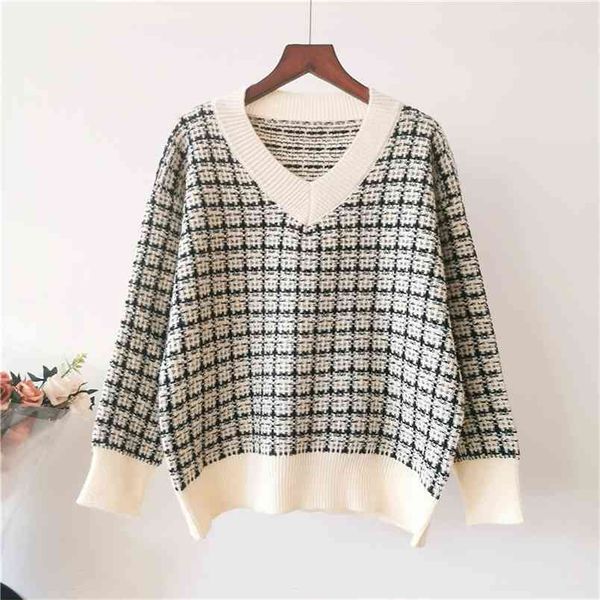women pullovers winter sweater and autumn v-neck plaid full sleeve ladies fashion s female pullover 210427, White;black
women pullovers winter sweater and autumn v-neck plaid full sleeve ladies fashion s female pullover 210427, White;black