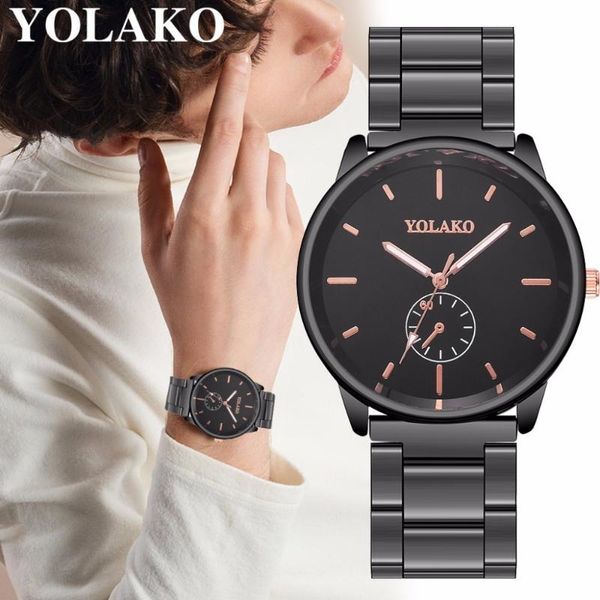 wristwatches yolako brand men stainless steel business watch luxury male clock quartz relogio masculino, Slivery;brown
wristwatches yolako brand men stainless steel business watch luxury male clock quartz relogio masculino, Slivery;brown