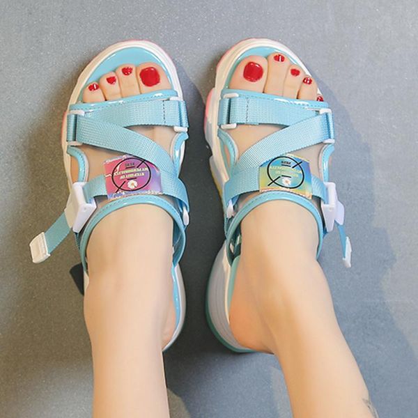 slippers 2021 women transparent upper personality buckle fashion rainbow thick bottom leisure sandals, Black
slippers 2021 women transparent upper personality buckle fashion rainbow thick bottom leisure sandals, Black