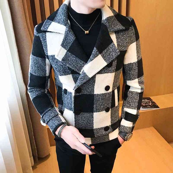 2021 new men's short double-breasted design plaid casual woolen winter thick warm coat windbreaker asia m-5xl pd6c, Black
2021 new men's short double-breasted design plaid casual woolen winter thick warm coat windbreaker asia m-5xl pd6c, Black