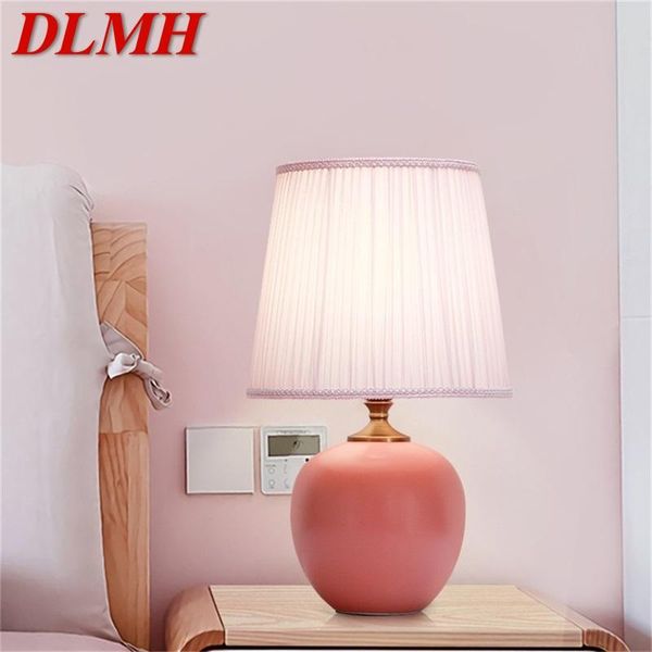 table lamps dlmh touch dimmer lamp ceramic pink desk light contemporary decoration for home bedroom