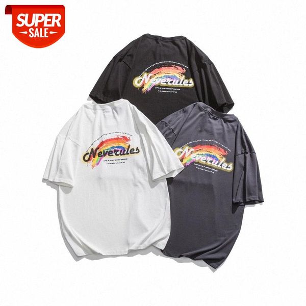 mansclot rainbow letter print short sleeve t-shirt male half couple #ux5b, White;black
mansclot rainbow letter print short sleeve t-shirt male half couple #ux5b, White;black