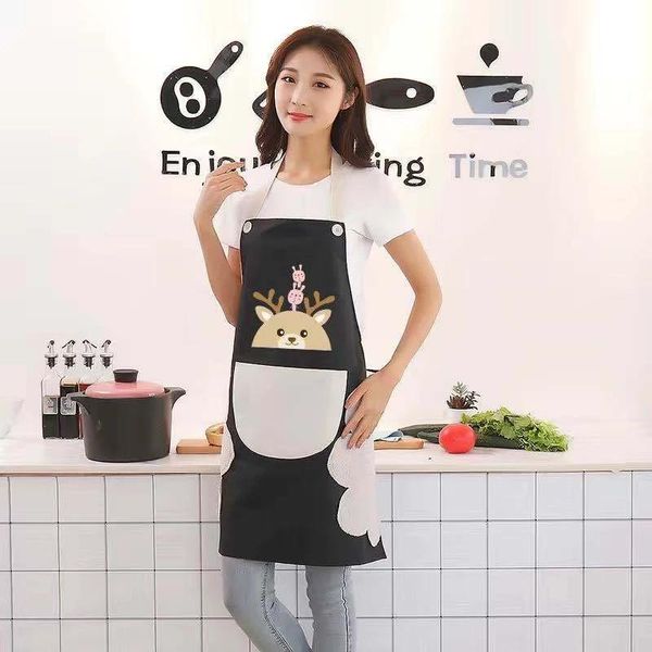 aprons kitchen apron cartoon elk with hand towel adjustable women men waterproof home pocket for cooking baking accessories
aprons kitchen apron cartoon elk with hand towel adjustable women men waterproof home pocket for cooking baking accessories