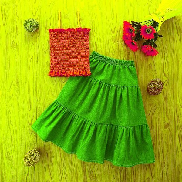 infant girls clothes sets 2pcs strap sleeveless solid vest denim ankle length skirts clothing, White
infant girls clothes sets 2pcs strap sleeveless solid vest denim ankle length skirts clothing, White