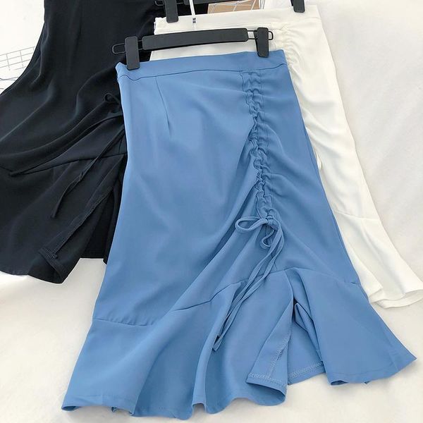 skirts irregular lace bowknot high waist chiffon midi skirt female 2021 korean version was thin solid color bag hip, Black
skirts irregular lace bowknot high waist chiffon midi skirt female 2021 korean version was thin solid color bag hip, Black