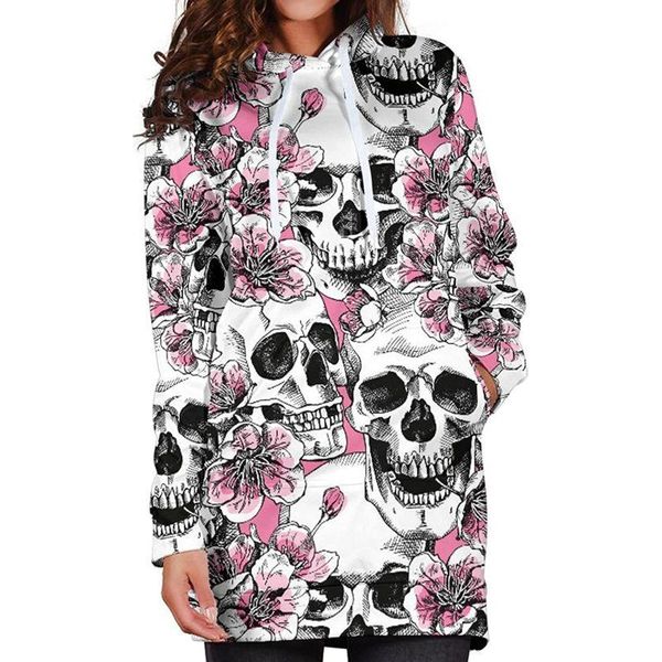 women's hoodies & sweatshirts skull print autumn winter full sleeve hooded woman pullover drawstring pocket long z31, Black
women's hoodies & sweatshirts skull print autumn winter full sleeve hooded woman pullover drawstring pocket long z31, Black