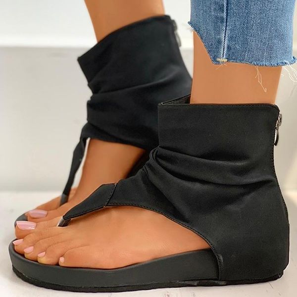 sandals summer women t-strap leather platform wedge low heel flip toe back zipper ankle-wrap outdoor retro shoes ladies whosale, Black
sandals summer women t-strap leather platform wedge low heel flip toe back zipper ankle-wrap outdoor retro shoes ladies whosale, Black