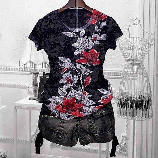 women's t-shirt vintage floral print t shirt women summer short sleeve graphic tees slim modis t o-neck tee femme mv75, White
women's t-shirt vintage floral print t shirt women summer short sleeve graphic tees slim modis t o-neck tee femme mv75, White