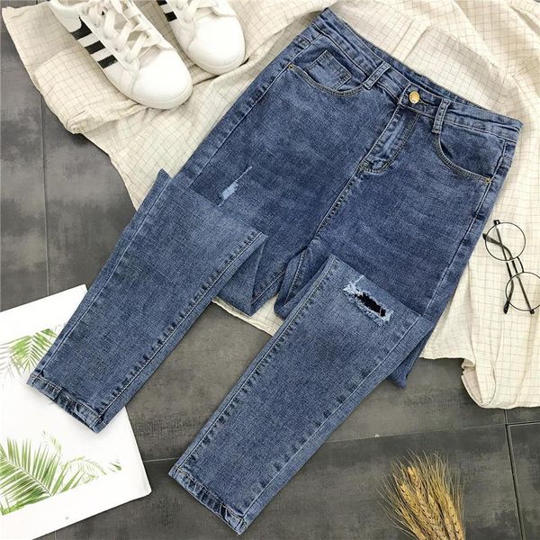 women's jeans spring women denim pencil pants elastic casual high waist boyfriend femme streetwear ripped hole 4xl q2410, Blue
women's jeans spring women denim pencil pants elastic casual high waist boyfriend femme streetwear ripped hole 4xl q2410, Blue