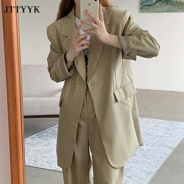 casual business suits blazer set women pants suit ol elegant blazers jacket + high waist wide leg office 2 piece women's two, White
casual business suits blazer set women pants suit ol elegant blazers jacket + high waist wide leg office 2 piece women's two, White