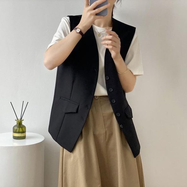 women's vests women fashion solid all-match leisure sleeveless summer casual female british style breathable v-neck retro streetwear fi, Black;white
women's vests women fashion solid all-match leisure sleeveless summer casual female british style breathable v-neck retro streetwear fi, Black;white