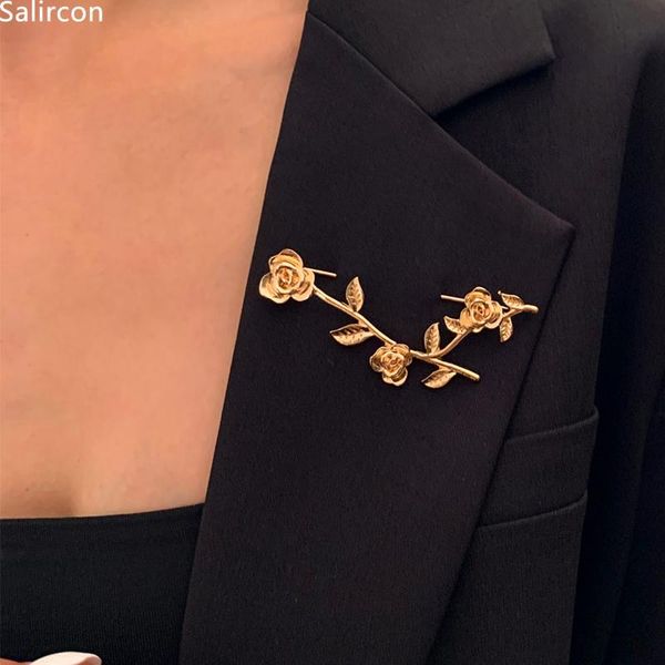 pins, brooches 2021 trend gold color alloy rose flower broche for women lapel pin sweater dress brooch pins badge buckle accessories gifts, Gray
pins, brooches 2021 trend gold color alloy rose flower broche for women lapel pin sweater dress brooch pins badge buckle accessories gifts, Gray