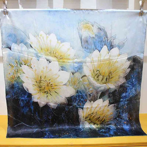 floral print 100% natural scarf head scarves for hair wrapping women elegant silk shawl foulard 110*110cm, Blue;gray
floral print 100% natural scarf head scarves for hair wrapping women elegant silk shawl foulard 110*110cm, Blue;gray