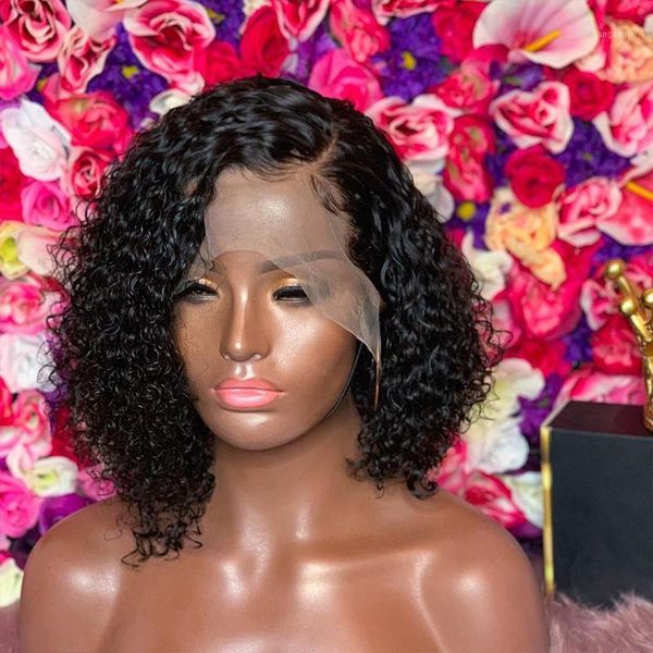 human woman hair bob wigs deep curly lace front wig short closure pre plucked1, Black;brown
human woman hair bob wigs deep curly lace front wig short closure pre plucked1, Black;brown
