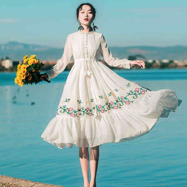 casual dresses summer women beach chiffon white lace vintage floral embroidery party vestidos mujer y9uf, Black;gray
casual dresses summer women beach chiffon white lace vintage floral embroidery party vestidos mujer y9uf, Black;gray