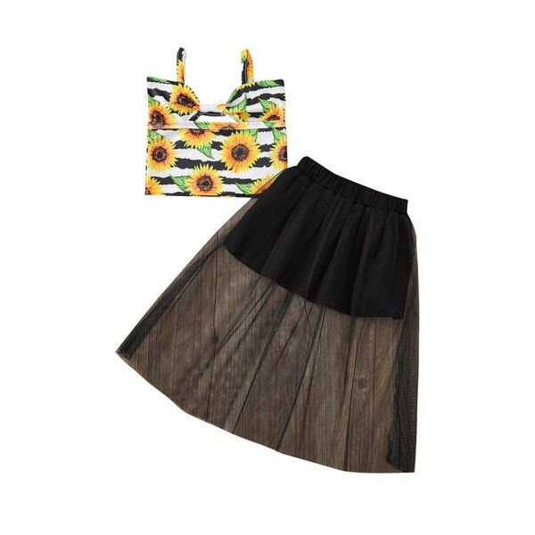 pieces kids suit set, girls stripe/ sunflower print sleeveless + solid color skirt for summer,white/black clothing sets
pieces kids suit set, girls stripe/ sunflower print sleeveless + solid color skirt for summer,white/black clothing sets