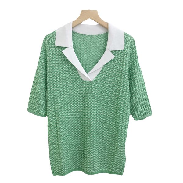 women's sweaters 2021 summer new fashion trend green jacquard slim knit t-shirt short sleeve women size s-l, White;black
women's sweaters 2021 summer new fashion trend green jacquard slim knit t-shirt short sleeve women size s-l, White;black