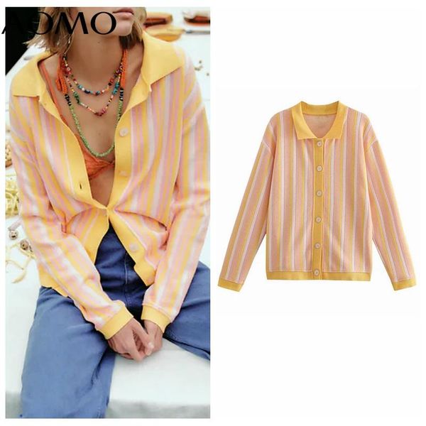 women's knits & tees aomo women elegant striped cardigan vintage jumper 2021 oversized knitted 3h321a, White
women's knits & tees aomo women elegant striped cardigan vintage jumper 2021 oversized knitted 3h321a, White