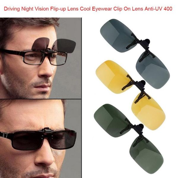 sunglasses driving night vision clip-on flip-up lens cool eyewear clip on anti-uv 400 for women & men convenient, White;black
sunglasses driving night vision clip-on flip-up lens cool eyewear clip on anti-uv 400 for women & men convenient, White;black